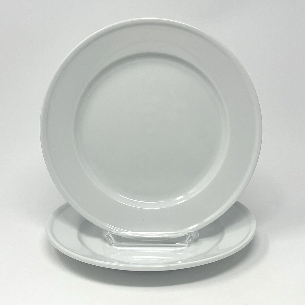 Williams Sonoma Pantry Essentials Set Of 2 White Salad Plates 8.75” Restaurant